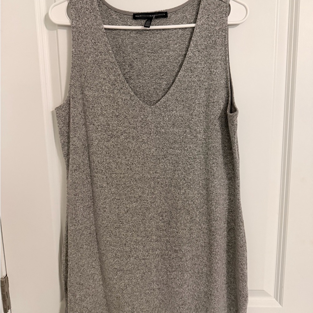 White House Black Market-Gray Sleeveless Women's Tunic